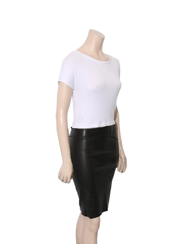 Falda de cuero SYLVIE SCHIMMEL (TALLA 36) Foto 2 de 3