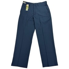 Haggar Mens Premium Comfort Classic Fit Flat Front Dress Pants Blue 34x30
