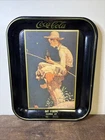 Coca-Cola Metal Tray, 1935 Norman Rockwell 'Boy Fishing' Artwork, 1970s Vintage