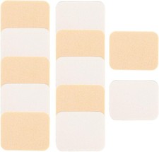 12 Pcs Square Makeup Sponges for Foundation Facial Puff Cosmetic Sponge Round