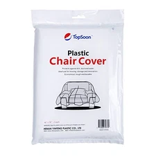  2Pack Heavy Duty Plastic Chair Cover,Furniture Living 76" x 46", Pack of 2