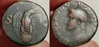 DIVUS AUGUSTUS PATER, BEL DUPONDIO\12.4gr\EAGLE ON GLOBE, VIDEO ROMAN COIN