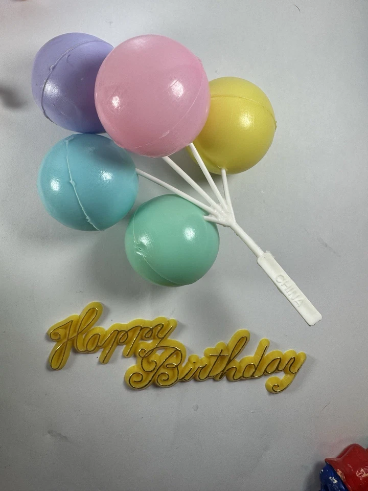 Juego de adorno de pastel de cumpleaños vintage Blancanieves los siete enanitos años 70 pastel completo Foto 4 de 4