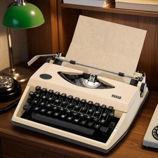 Chic Cream Edition] Artisan-Refurbished Vintage Manual Typewriter — Retro thumbnail