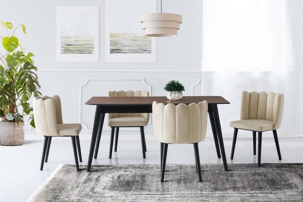 Essecke EsszimmermöBel Essgruppe Esstisch StüHle 7Tlg Braun Tisch-image