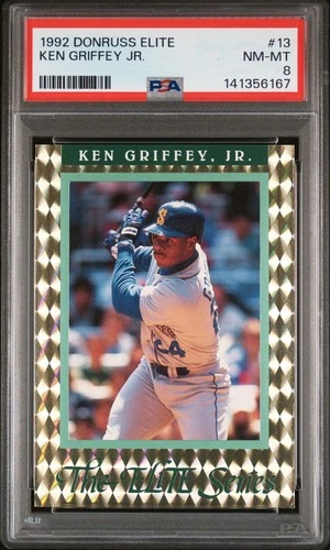 1992 Donruss Elite #13 - Ken Griffey Jr /10000 PSA 8 NM-MT Seattle Mariners HOF
