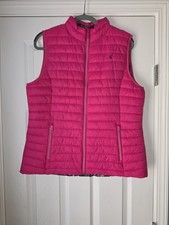Joules Snug Gilet Pink Quilted Puffer Vest Floral Lining Packable Showerproof 12