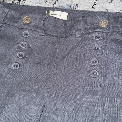 Anthropologie Tailored Sailor Wide-Legs Pants by Elevenses, Gray, Sz 2