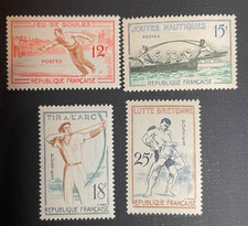 France 1958 Série Jeux Traditionnels N°1161** à N°1164**Neufs**Luxe