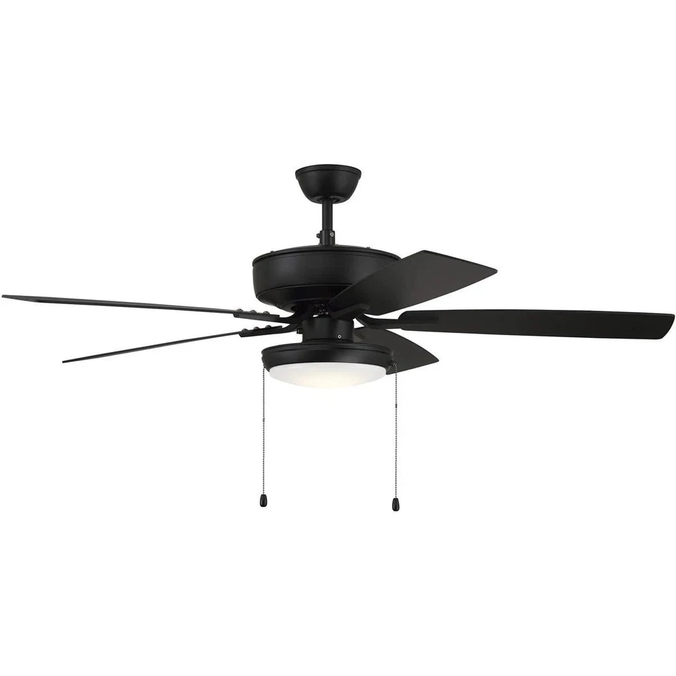 Craftmade P119FB5-52FBGW Pro Plus 119 Indoor Ceiling Fan Flat Black - Image 2 of 4