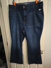 Old Navy Jeans Womens Plus 26 Flare Higher High Rise Blue Denim Cotton Blend NWT