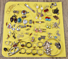 Mixed Joblot of 925 Sterling Silver Jewellery- Chains, Pendants, Earrings - 210g