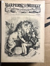 British Lion Loose, Thomas Nast 8/14/1875 Harper’s Weekly