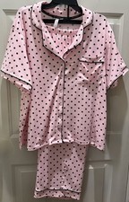 New JOYSPUN Ladies Notch Collar Pajama Set top  bottom . Size 3X 22W-24W .Comfy