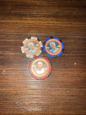 Lot 2005-06 Topps NBA Collector Poker Chips Carmelo Anthony White Black Blue SP