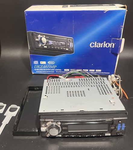 CLARION DXZ465MP CAR  STEREO OEM  W/wiring Face Plate & Tools *untested*