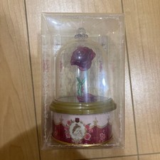 Disneyland Can Beauty and the Beast Red Rose Figure Dome Rose Tea