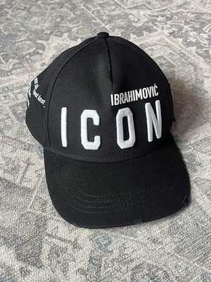 Dsquared2 Icon Baseball Cap Zlatan Ibrahimovic schwarz 100% Baumwolle Mütze