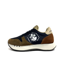 LUMBERJACK SCARPE UOMO SNEAKERS LEGGERE CON GOMMA ALTA DUST BLU BROWN