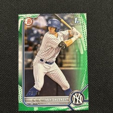 🪶2022 Bowman Chrome Trey Sweeney Green Base 1st Prospect /99 Yankees BCP-137