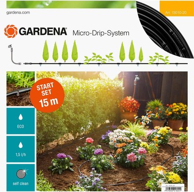 Gardena Start Set Pflanzreihen S: Micro-Drip-Gartenbewässerungssystem 13010-20