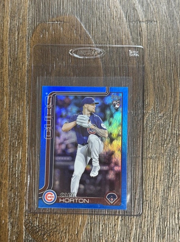 2025 Topps Update Series - Cade Horton #US140 Blue Rainbow Foil 143/150 (RC) Cub