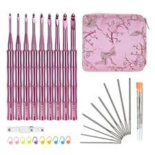 SoosuiCrochet Hooks, 9-Piece Crochet Hook Set 3mm  8mm, Ergonomic Crochet Hook...