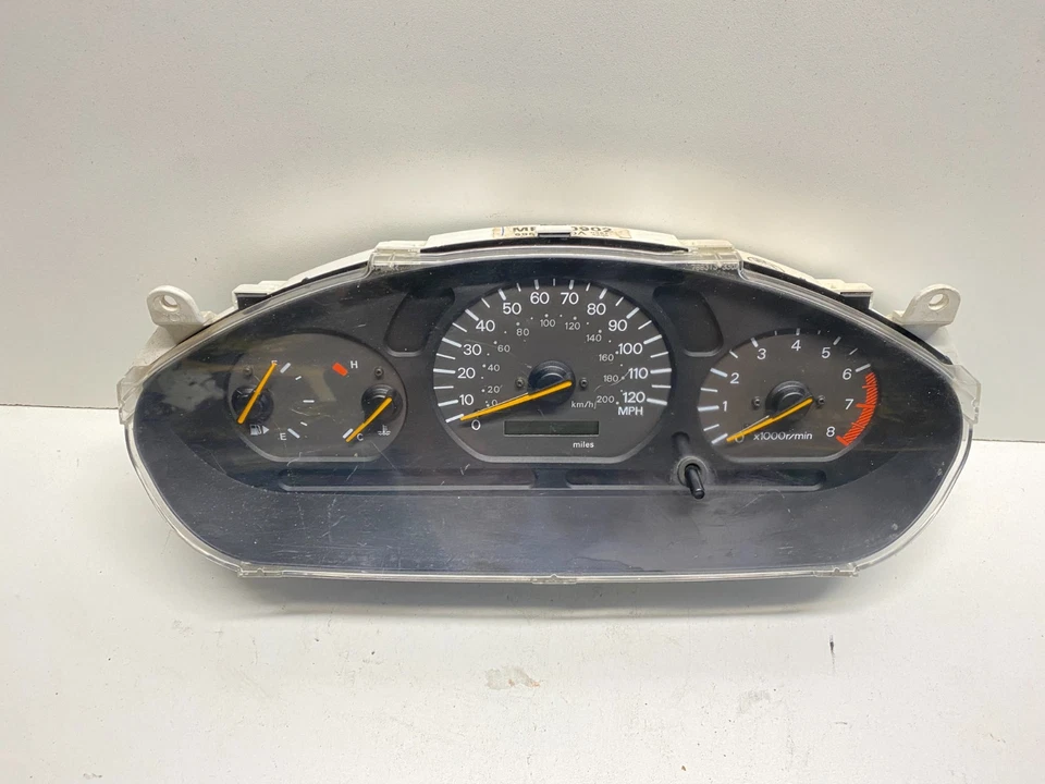 99-01 MITSUBISHI GALANT INSTR VELOCÍMETRO CLÚSTER MILLAS 123886 OEM, 257-61527B Foto 2 de 4