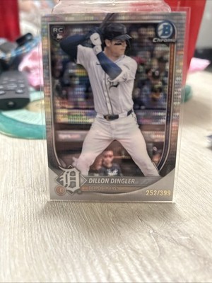 2025 BOWMAN CHROME #252/399 DILLON DINGLER ROOKIE CARD SILVER PULSAR REFRACTOR