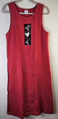 Westbound Christmas Dress Small Petite Red Knit Jumper Ice Skates VTG Teacher