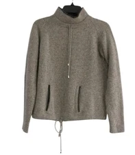 great northwest clothing company gray wool angora kangaroo pocket sweater medium