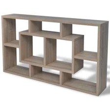 Floating Wall Mount Shelf Display Book Storage Wooden Rack Unit Multicompartment
