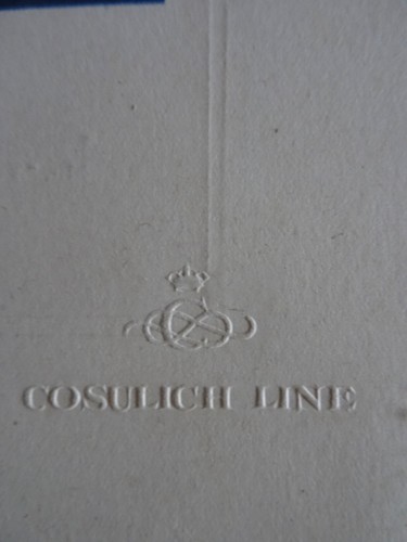 mENU PAPER VULCANIA COSULICH LINE ITALIAN FAREWELL DINNER 1937 EPHEMERA neocurio - Picture 5 of 12