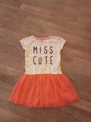 Schickes Kleid Kleidchen Shirtkleid Gr. 122 v. Dopodopo Kurzarm Pailetten Top