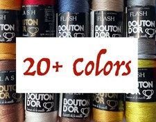 BOUTON d'OR FLASH Viscose Polyamide Nylon Ribbon knitting yarn: 20+ colors