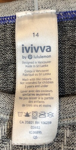 Ivivva Lululemon Girls Swiftly Tech Gray Grey Short Sleeve Tee Shirt 14 T Plant - Picture 3 of 6