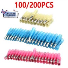 200/100/50pcs Heat Shrink Bullet Wire Connectors Terminals Male Female Crimp US