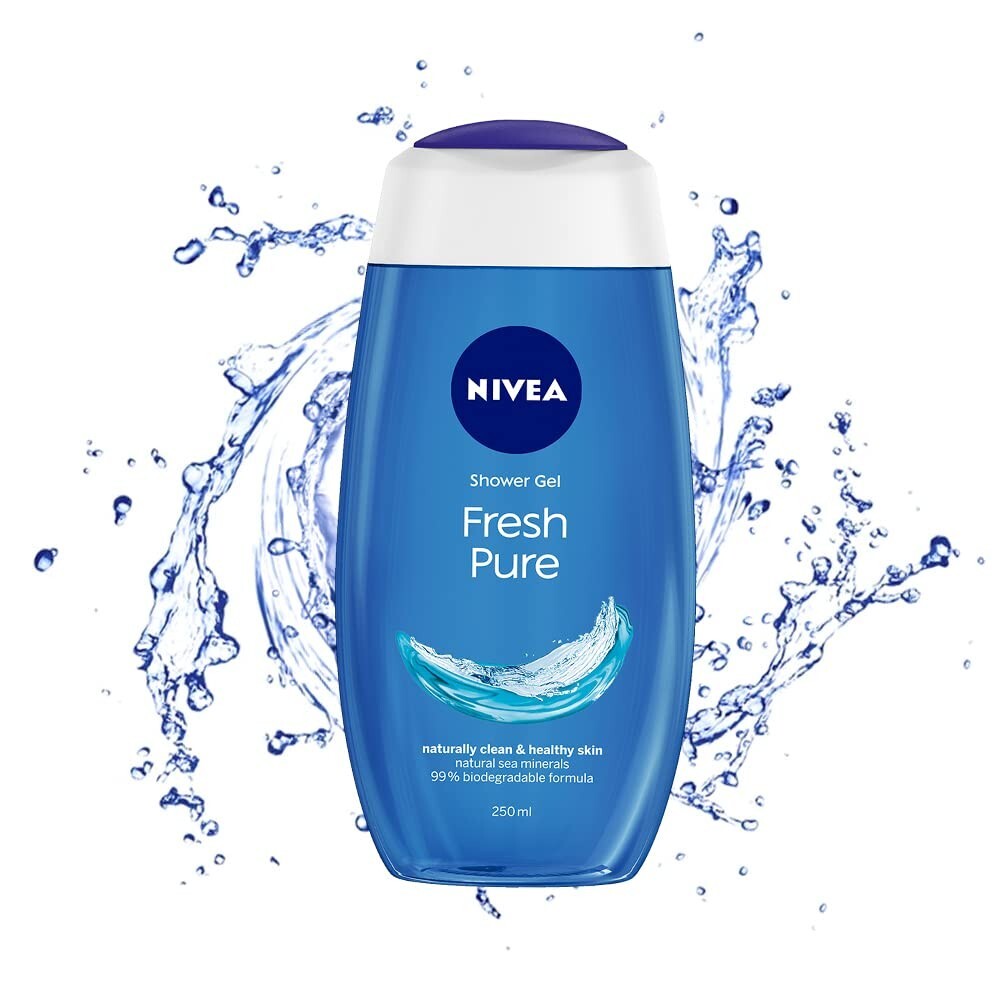 NIVEA Fresh Pure Refreshing Shower Gel 250ml for Soft Clean Skin