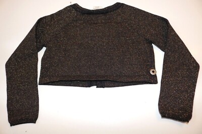 JOTTUM - KEMPSTON - GOLD SCHIMMERNDER BAUMWOLLSTRICK CARDIGAN - MÄDCHEN 3-4 JAHRE