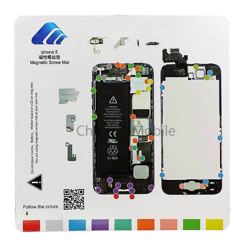 iPhone 5 Magnetic Screw Chart Mat Repair Guide Pad (A1428 / A1429 / A1442)  | eBay