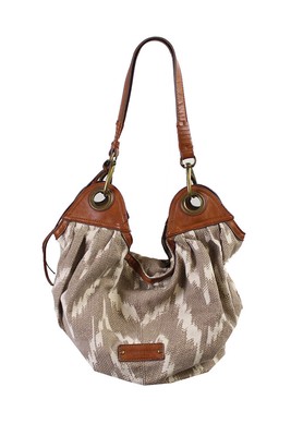 branded leather duffle bag