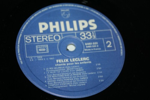 LP vinyle 25 cm. Felix Leclerc – Chante Pour Les Enfants (1975) - Foto 6 di 7