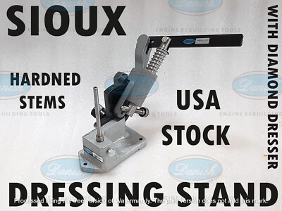 SIOUX SEAT STONE DRESSING STAND WITH DIAMOND DRESSER .75 CARAT HARDENED STEM USA