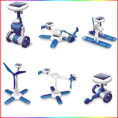 Solar Power 6in1 space fleet Toy Kit DIY Educational Robot model student gift