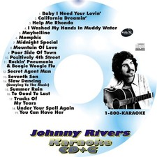 CUSTOM KARAOKE JOHNNY RIVERS 19 GREAT SONG cdg CD G RARE 7TH SON MEMPHIS MORE