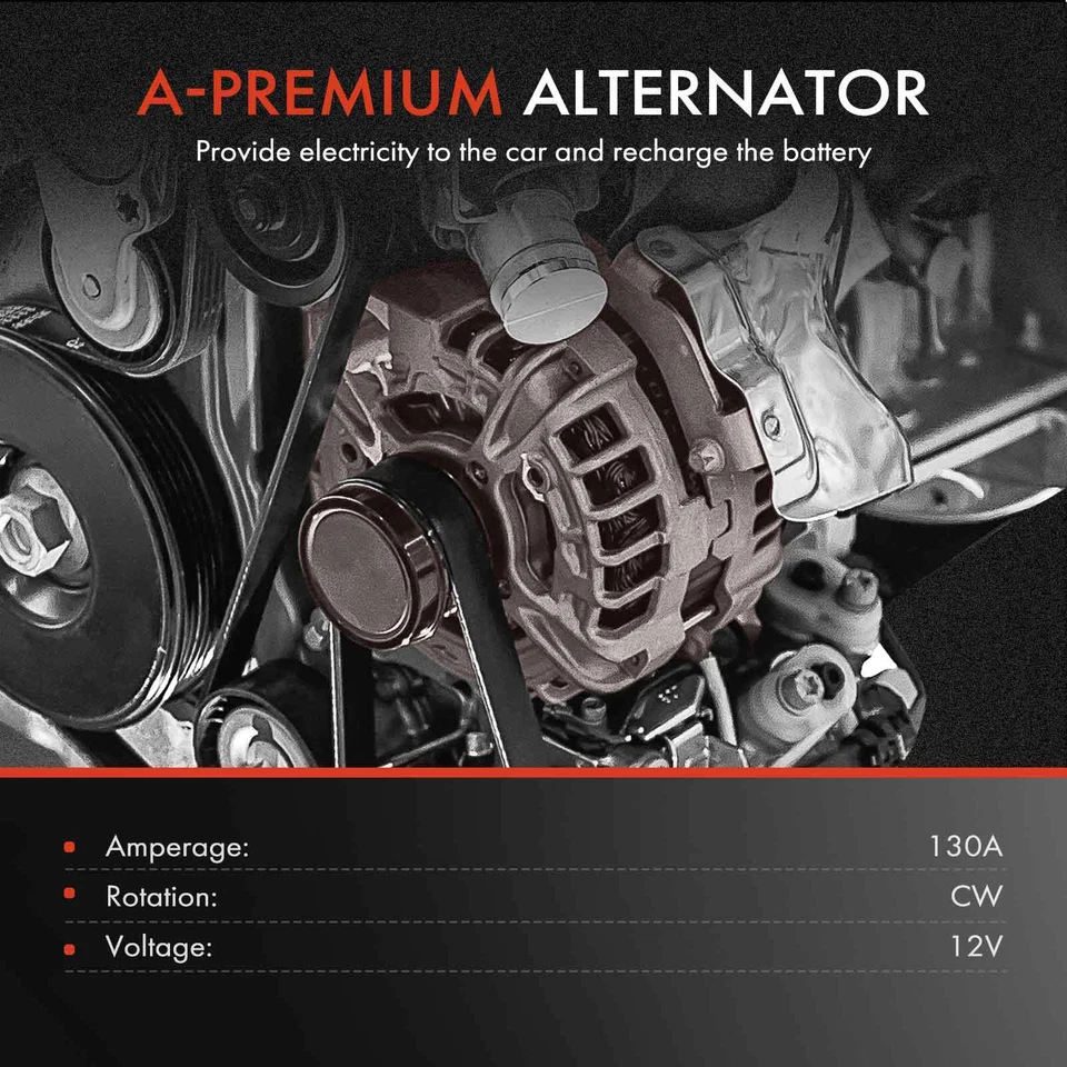 Alternator for Chevrolet C7500 Kodiak S7 C60 GMC P3500 130A 12V Bi-Directional - Image 2 of 4
