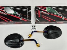 JUEGO DE ESPEJOS RETROVISORES DE FIBRA DE CARBONO PARA SCOOTER MOTO 8 MM TANQUE JOG DIO GY6 MOTO MATE