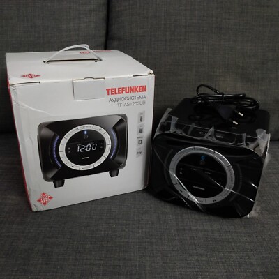 TELEFUNKEN TF-AS1203UB Black Audio System w/ Subwoofer Bluetooth FM Radio Remote