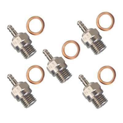 5 Pack #3 N3 70117 Steel Super Glow Plug RC Engines For Kyosho HPI HSP 1:10 B