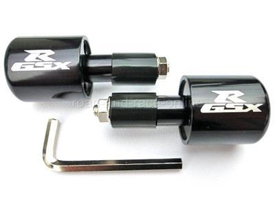 Suzuki GSXR600 GSXR750 GSXR1000 Black Bar Ends Bar End Weight With GSXR Logo Ex - Picture 2 of 6
